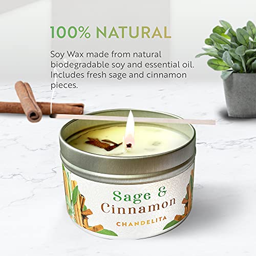 Luxury Chandelita Scented Candle - Sage & Cinnamon