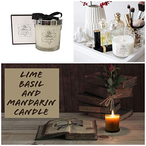 Luxury Lime Basil Mandarin Candle - Aromatherapy Bliss