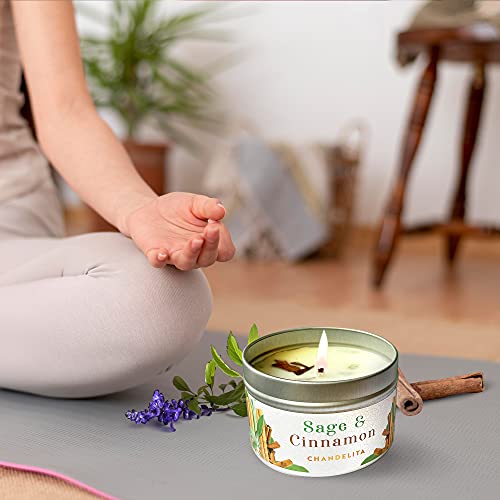 Luxury Chandelita Scented Candle - Sage & Cinnamon