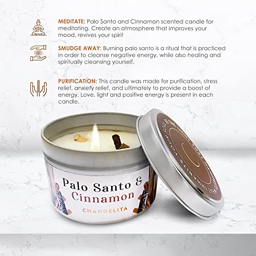 Luxury Palo Santo & Cinnamon Scented Candle