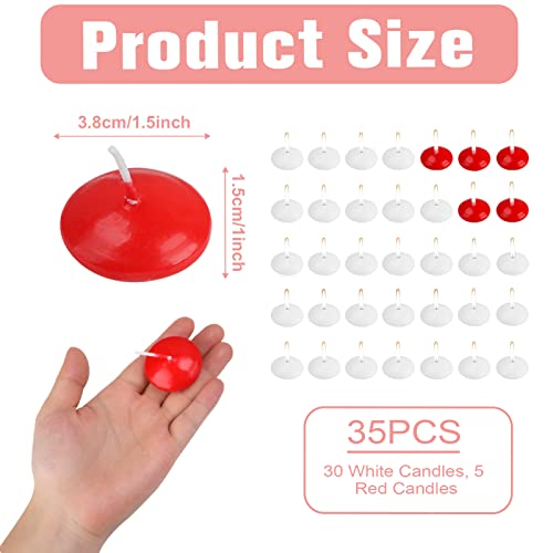 Luxury Floating Candles Set: 35 Warm Tealights