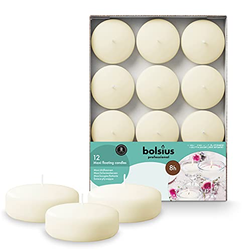Bolsius Ivory XL Floating Candles - 12 Pieces