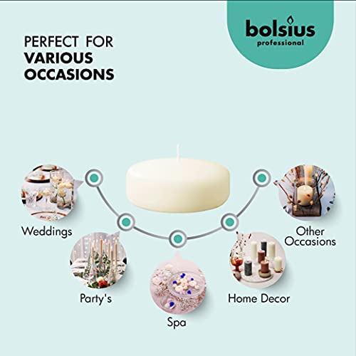Bolsius Ivory XL Floating Candles - 12 Pieces