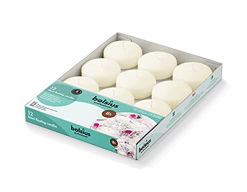 Bolsius Ivory XL Floating Candles - 12 Pieces