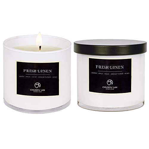Fresh Linen Scented Candles - 2 Pack