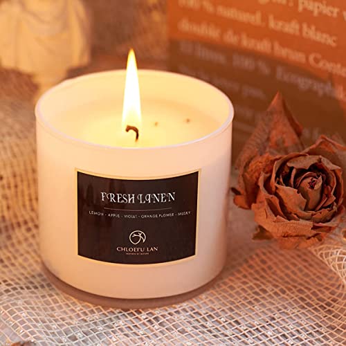 Fresh Linen Scented Candles - 2 Pack