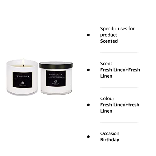 Fresh Linen Scented Candles - 2 Pack