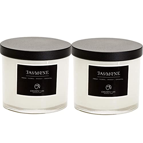 Chloefu LAN Premium Jasmine Scented Candles - 2 Pack