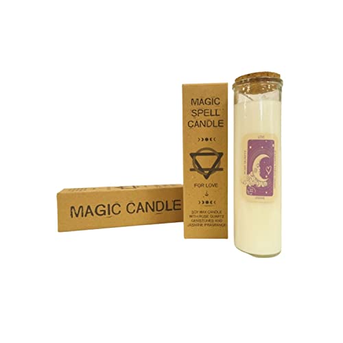 Luxury Love Magic Soy Wax Candle with Crystals