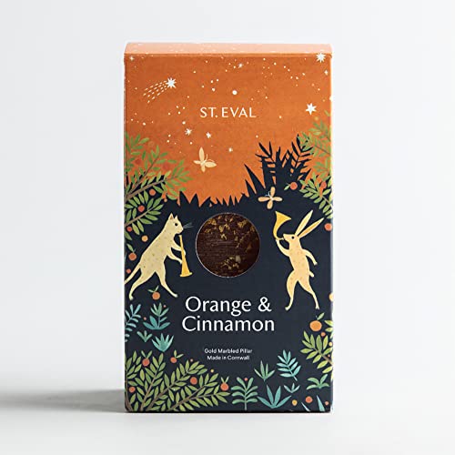 Luxury St Eval Gold Marbled Orange & Cinnamon Candle