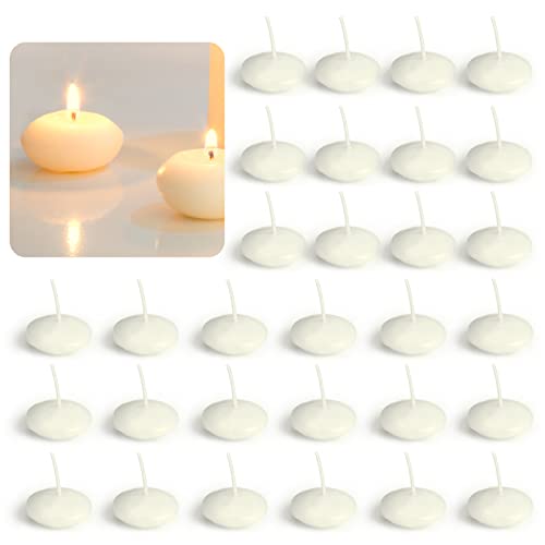 Romantic Ivory White Floating Candles for Special Occasions