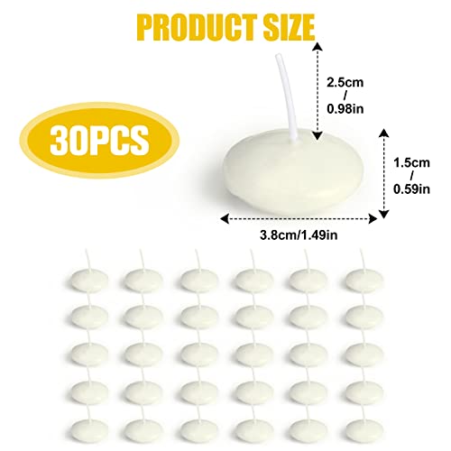 Romantic Ivory White Floating Candles for Special Occasions