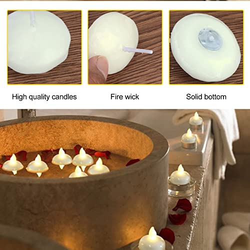 Romantic Ivory White Floating Candles for Special Occasions