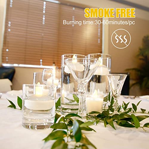 Romantic Ivory White Floating Candles for Special Occasions