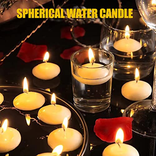 Romantic Ivory White Floating Candles for Special Occasions