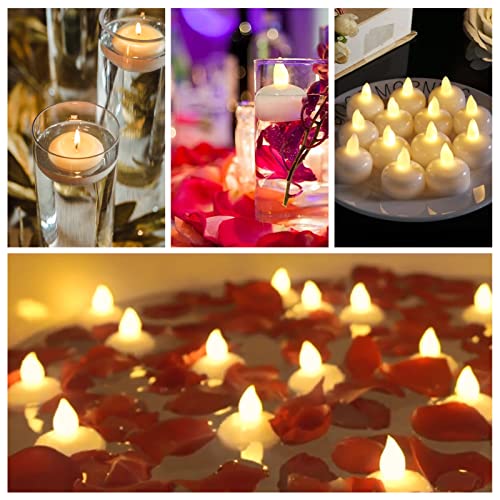 Romantic Ivory White Floating Candles for Special Occasions