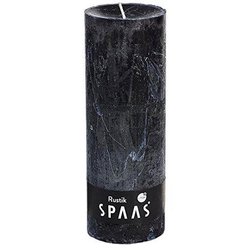 Spaas Luxury Black Pillar Candle - 95 Hour