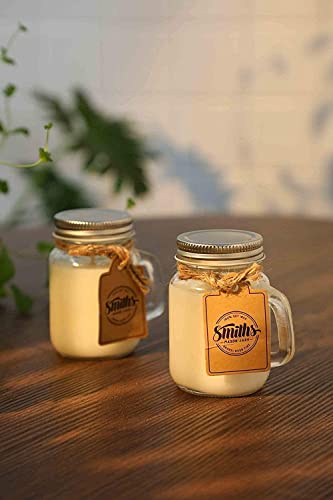 Set of 6 Luxury Soy Candles in Mini Mason Jars