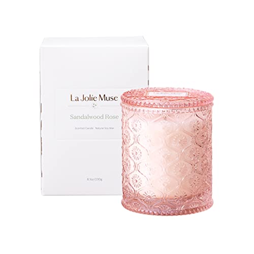 Luxury Sandalwood Rose Aromatherapy Candle, 230g