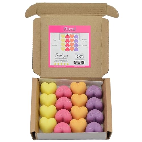 Floral Mix Wax Melts - 16 Heart Gift Set