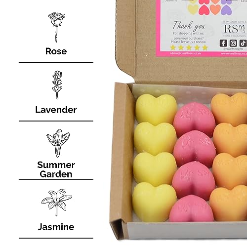 Floral Mix Wax Melts - 16 Heart Gift Set