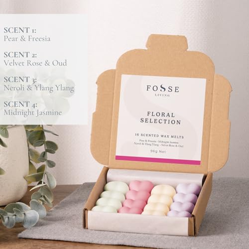 Luxurious Floral Wax Melts - 16 Pack, 4 Scents