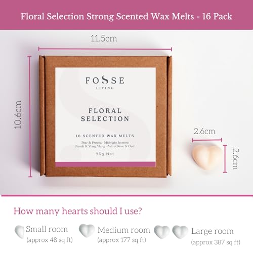 Luxurious Floral Wax Melts - 16 Pack, 4 Scents