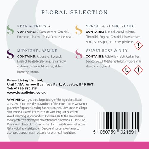 Luxurious Floral Wax Melts - 16 Pack, 4 Scents