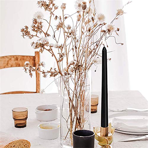 BEYAOBN Tall Taper Candles 14 Pack, Conical Candles 10 Inch Tall Wedding Dinner Candle Set Ivory Dripless, Black Dripless, Unscented Dinner Candle Paraffin Wax with Cotton Wicks, 8 Hour Burn Time