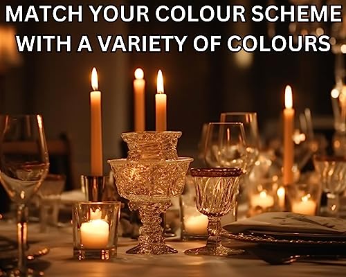 Taper Candles Long Burning - Long Candles Pack of 10 Tall Dinner Candles 7 Hour Burn Time, Classic Household Unscented, Dripless Candles, Zan Village Candle Company - Black