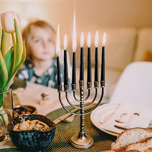 BEYAOBN Tall Taper Candles 14 Pack, Conical Candles 10 Inch Tall Wedding Dinner Candle Set Ivory Dripless, Black Dripless, Unscented Dinner Candle Paraffin Wax with Cotton Wicks, 8 Hour Burn Time