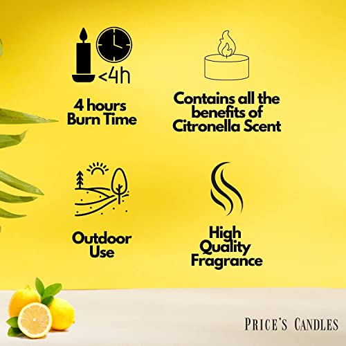 Price's Citronella Tealights - 25 Pack, Luxury Collection