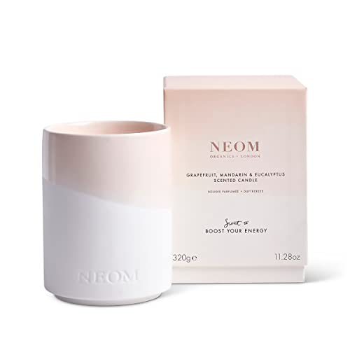 NEOM Luxury Scented Ceramic Candle - Grapefruit, Mandarin & Eucalyptus