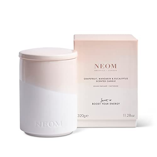 NEOM Luxury Scented Ceramic Candle - Grapefruit, Mandarin & Eucalyptus