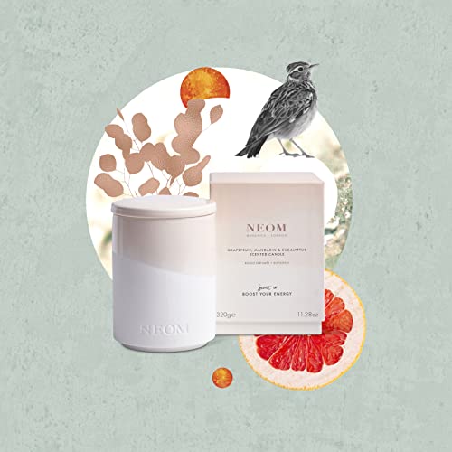 NEOM Luxury Scented Ceramic Candle - Grapefruit, Mandarin & Eucalyptus