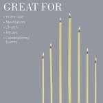 Danilovo 50 Pcs Beeswax Taper Candles (White) - Orthodox Church Candle Tapers for Prayer, Ritual, Christmas - No Soot, Dripless, Tall, Bendable, N140, Height 15 cm, Ø 5 mm