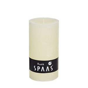 Spaas Rustic Pillar Candles - Ivory, 60 Hours