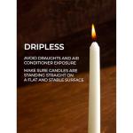 CANDWAX 8 inch Taper Candles Set of 12 - Dripless Taper Candles and Unscented Candlesticks - Perfect as Christmas Candles and Household Candles - Ivory Candles