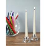 CANDWAX 8 inch Taper Candles Set of 12 - Dripless Taper Candles and Unscented Candlesticks - Perfect as Christmas Candles and Household Candles - Ivory Candles
