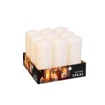 Luxury Ivory Pillar Candles, Set of 9