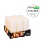 Luxury Ivory Pillar Candles, Set of 9
