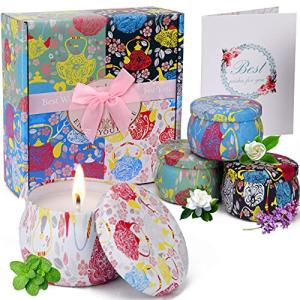 Luxury Scented Candles Set - 4 Fragrances, 4.4oz