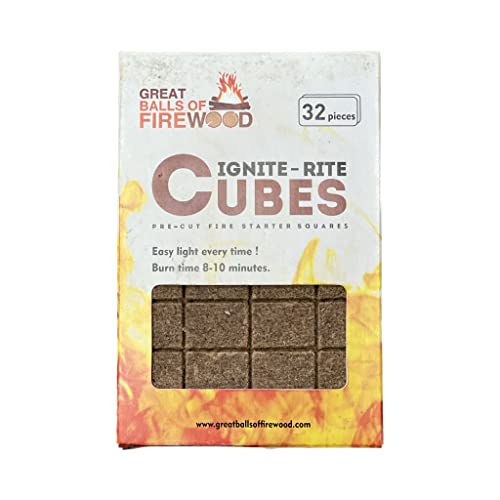 Pre-Cut Fire Starter Cubes - 32 Pieces