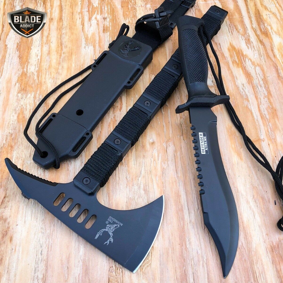 Camping Survival Knife Set with Axe Hatchet