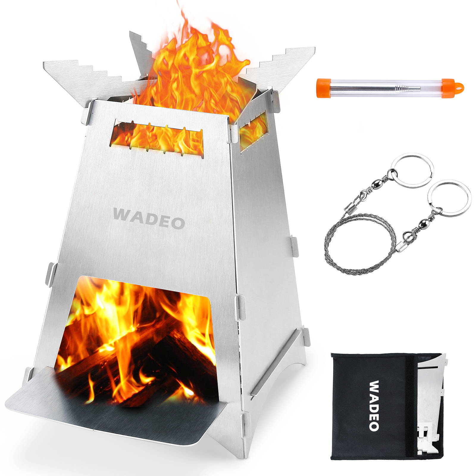 WADEO Portable Wood Burning Camping Stove
