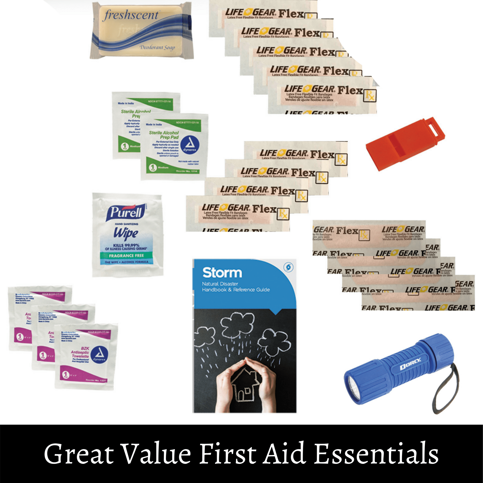Disaster Survival Kit with Food, Water & First Aid