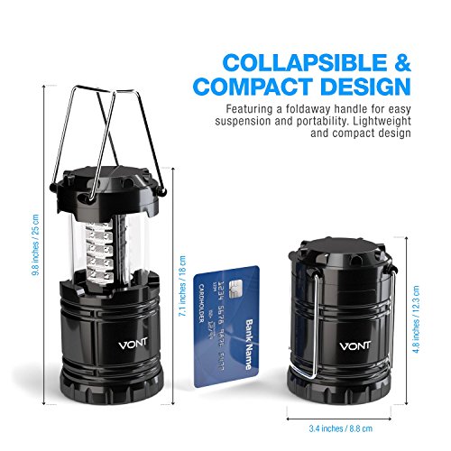 Super Bright LED Camping Lanterns, 2-Pack