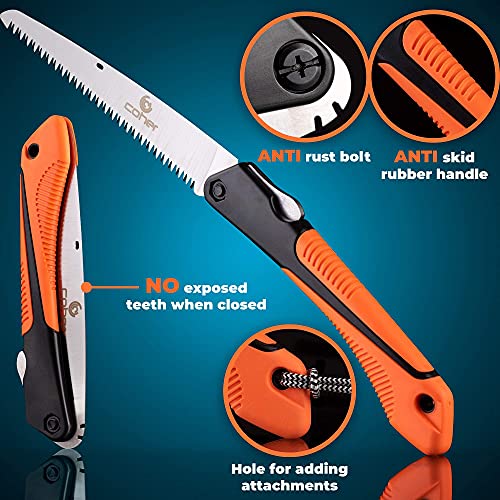 8-Inch Folding Hand Saw for Preppers
