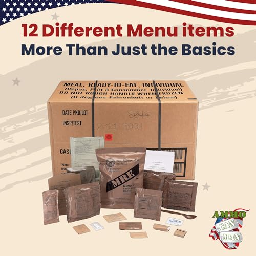 Military MREs: 12ct Case, Menus 1-12