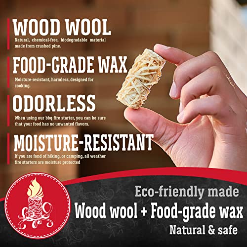 50 Natural Waterproof Fire Starters for Fireplace
